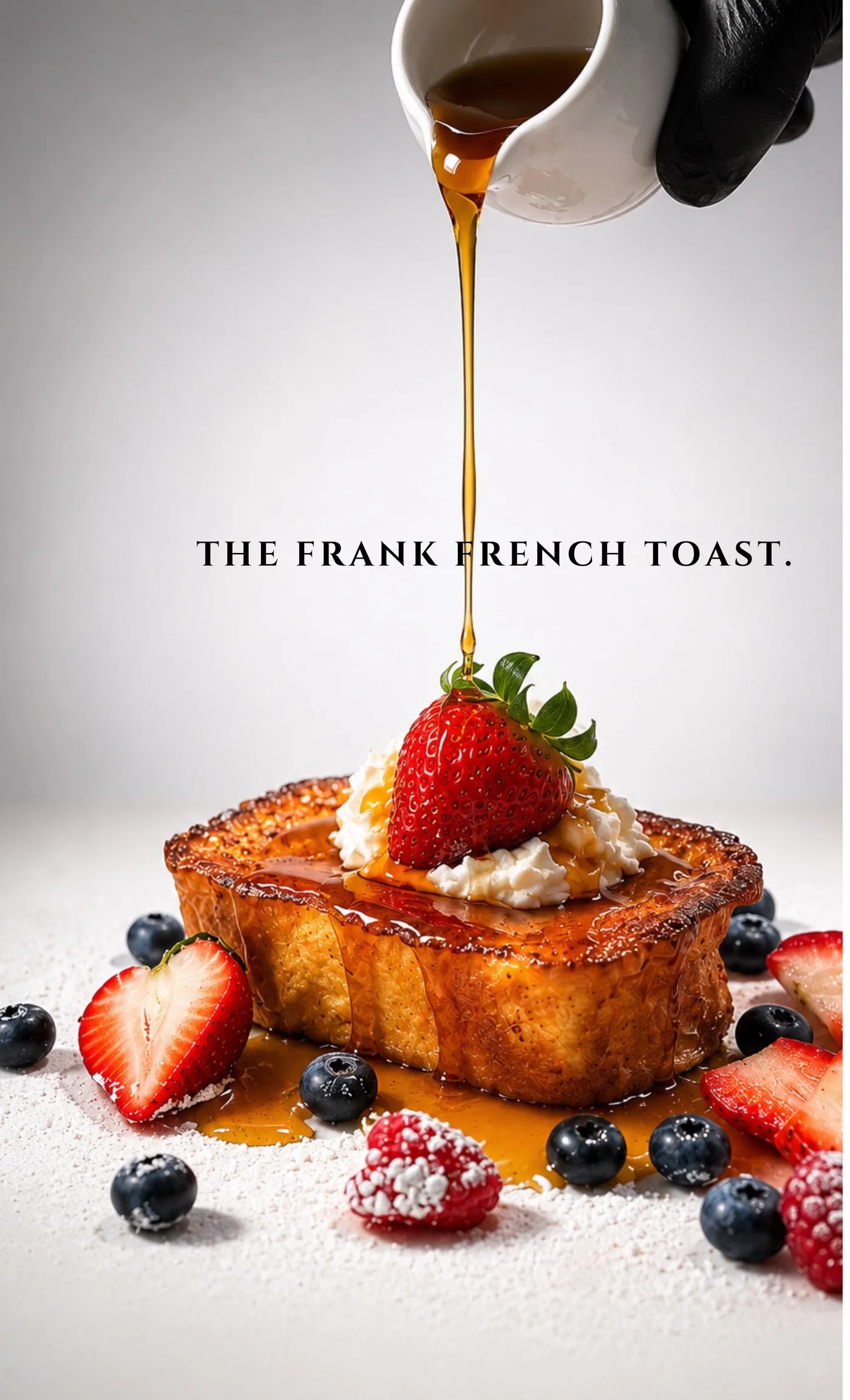 True Baristas Frank French Toast with berries and maple syrup