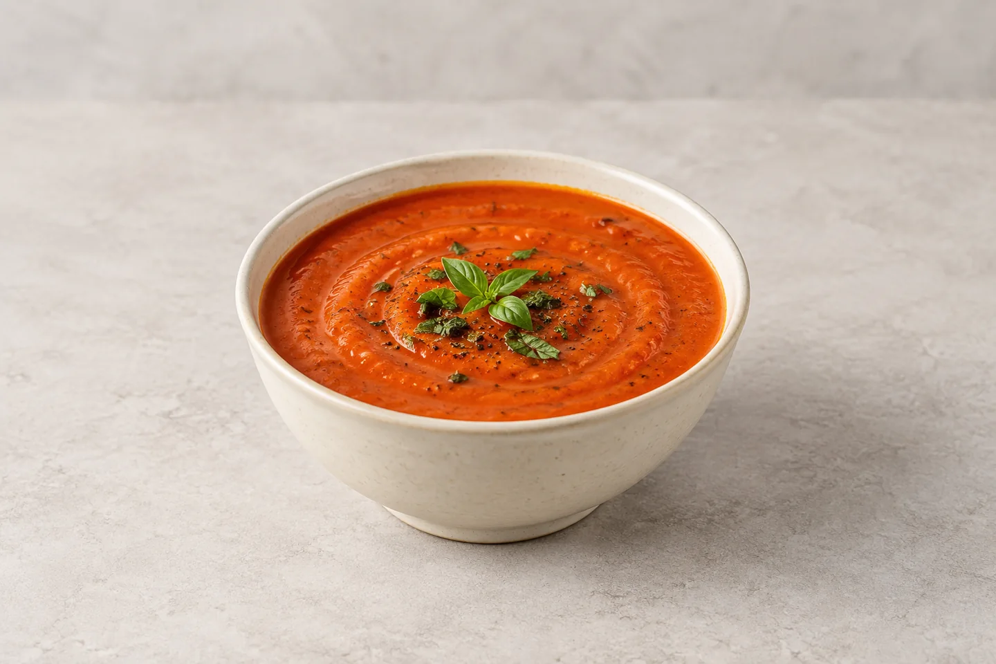 True Baristas roasted tomato and pepper soup