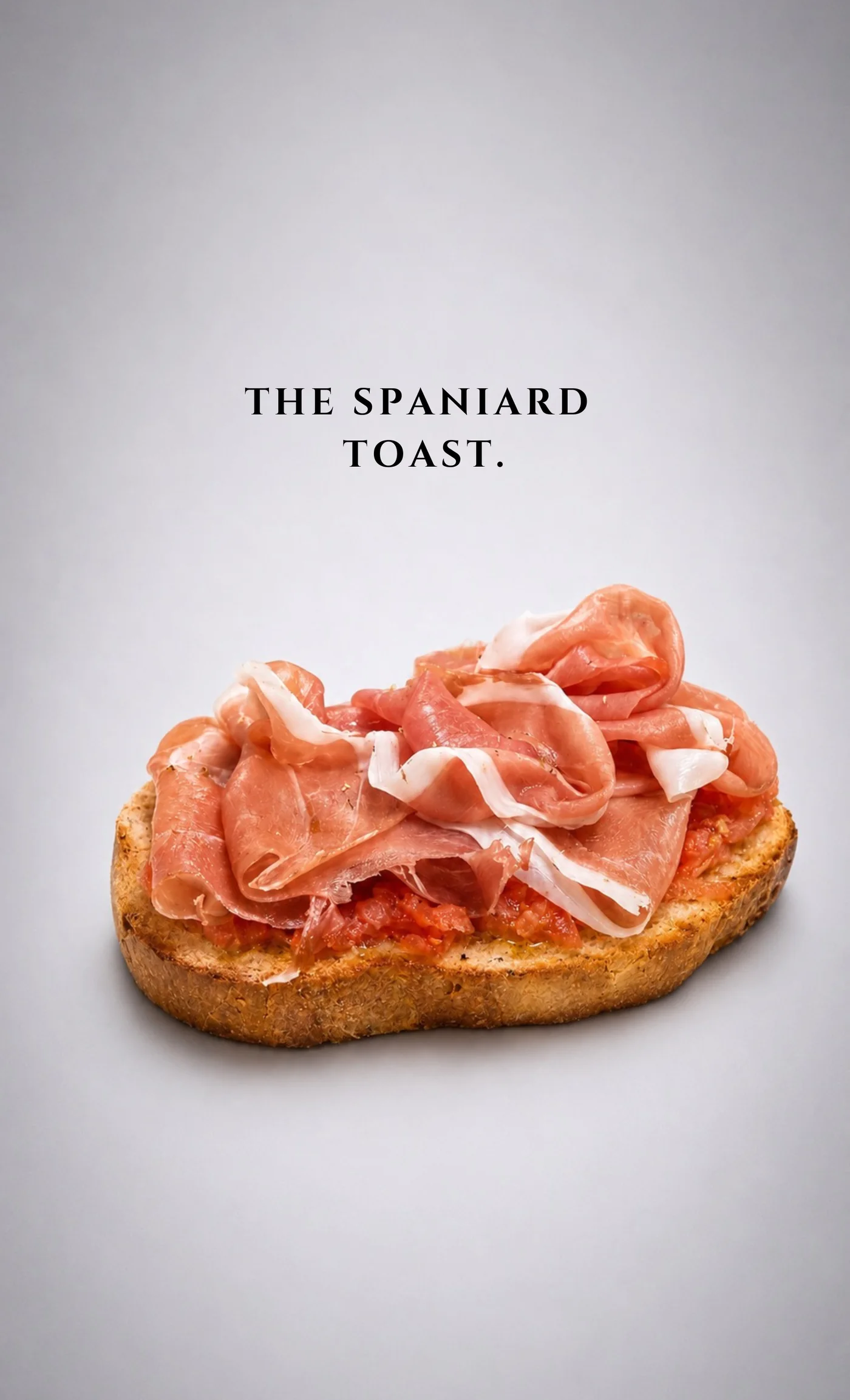 True Baristas Spaniard Toast with tomato, Parmesan and prosciutto